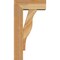 Ekena Millwork Funston Block Rough Sawn Bracket w/ Offset Brace, Western Red Cedar, 6"W x 14"D x 26"H BKT0604X14X26FST05RWR - alternate 4